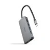 Nanocable USB-C HUB 8 in 1 - USB-C 3,1 to 3 x USB-A 3,0 + USB-C PD 100W + HDMI 4K@60Hz + RJ45 + TF + SD Converter - Aluminum