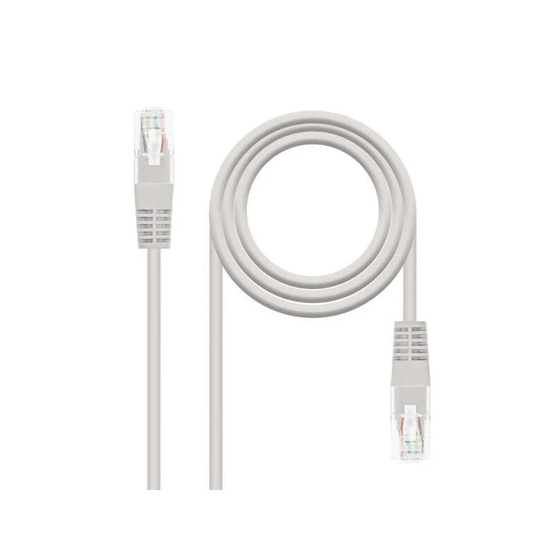 Cabo de rede Nanocable Patch Cord RJ45 Cat.6 UTP AWG24 15m - Cor Cinzenta