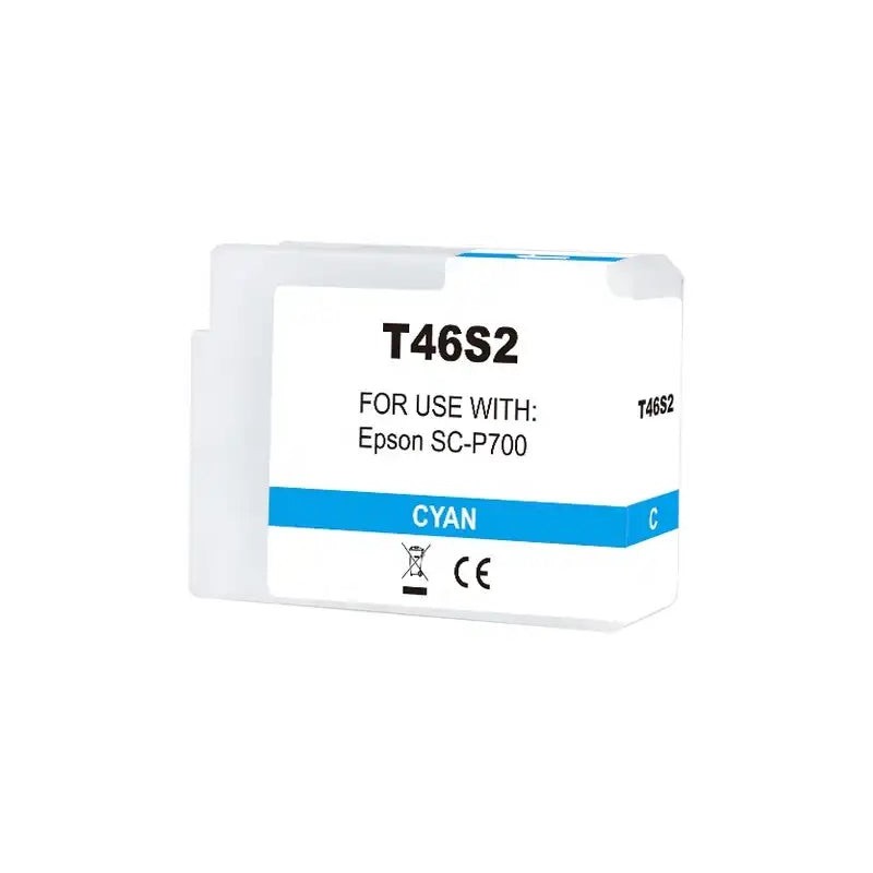 Epson T46S2 Cyan Cartouche d'encre Pigmentée Générique - Remplace C13T46S200