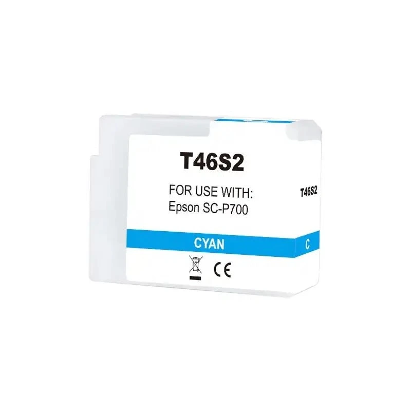 Epson T46S2 Cyan Cartouche d'encre Pigmentée Générique - Remplace C13T46S200