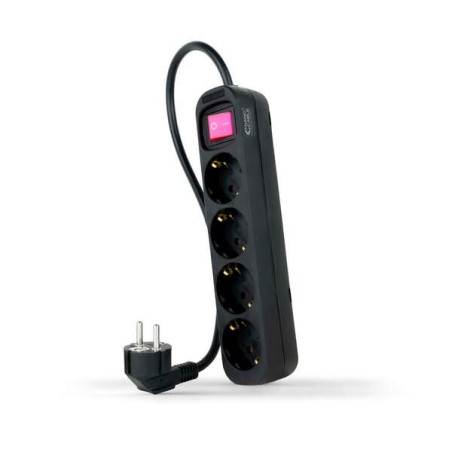 Nanocable Protection Strip with 4 Shuckos - 1,40m Cable - On/Off Switch - Color Black