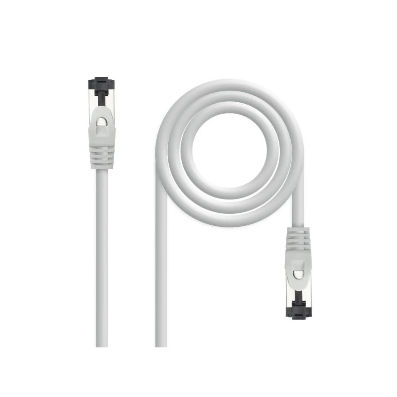 Nanocable Cable Red Latiguillo Cat.8.1 2Ghz LSZH SSTP AWG26 - Longitud 5m - Color Gris