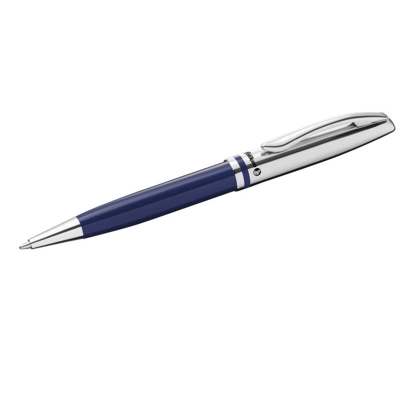 Pelikan Jazz Classic Boligrafo Retractil - Trazo de 1mm - Mecanismo de Giro - Capuchon y Clip Cromados - Recambio 337M Negro