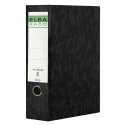 Elba Lever File Compact Folio - Lombada 80mm - Cartão Compacto Resistente - Cor Preto
