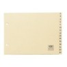 Index Alphabétique Elba Format 4º Paysage 15 AZ - Carton 180g - Organisation Alphabétique - Résistant et Durable - Couleur Beige