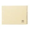 Index Alphabétique Elba Format 4º Paysage 15 AZ - Carton 180g - Organisation Alphabétique - Résistant et Durable - Couleur Beige