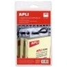 Apli Pack of 100 Self-Adhesive Eurohole Hangers 34x48mm - Ideal for Low and Medium Weight Products