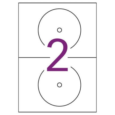 Apli Etiquetas Removíveis para CD/DVD Tamanho Mega Matte 25 Folhas I/L/C
