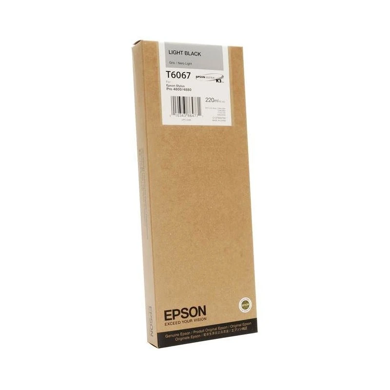 Epson T6067 Light Black Compatible Pigment Ink Cartridge - Replaces C13T606700