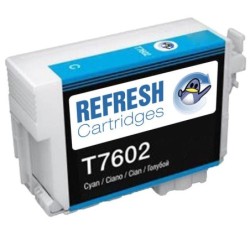 Epson T7602 Tinteiro Ciano Pigmentada Genérico - Substitui C13T76024010