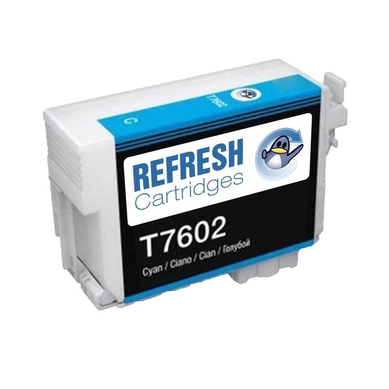 Epson T7602 Cyan Cartouche d'encre Pigmentée Générique - Remplace C13T76024010