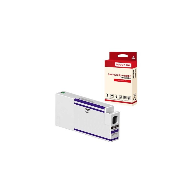 Epson T804D/T824D Violet Compatible Pigment Ink Cartridge - Replaces C13T804D00/C13T824D00