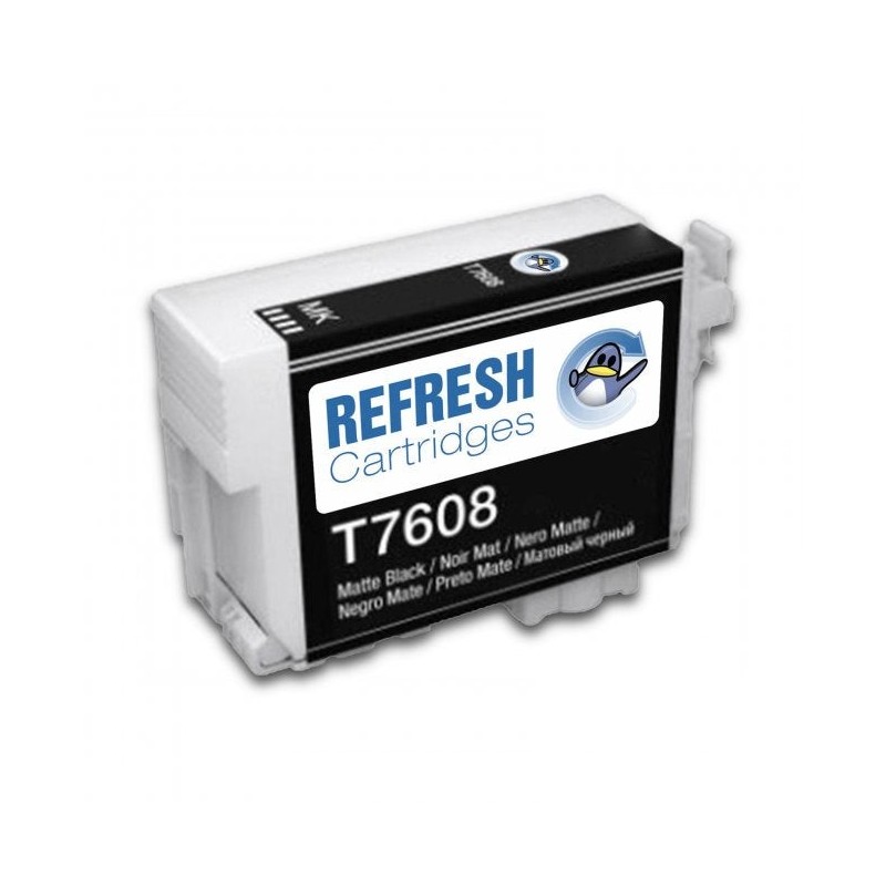 Epson T7608 Matte Black Compatible Pigment Ink Cartridge - Replaces C13T76084010