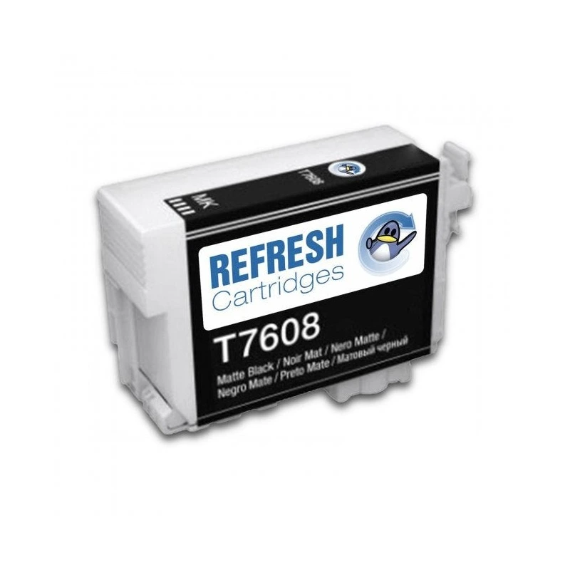 Epson T7608 Matte Black Compatible Pigment Ink Cartridge - Replaces C13T76084010