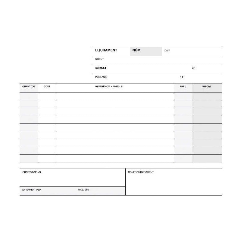 Apli Talonario Entrega 1/4 Apaisado Triplicado - 210x148mm - Numeracion Secuencial - Papel Autocopiativo - Tres Copias - Blanco