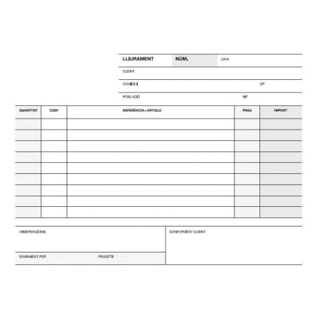 Apli Delivery Checkbook 1/4 Landscape Triplicate - 210x148mm - Sequential Numbering - Carbonless Paper - Three Copies - White