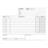 Talão de cheques de entrega Apli 1/4 paisagem triplicado - 210x148mm - Numeração sequencial - Papel autocopiativo - Três cópias