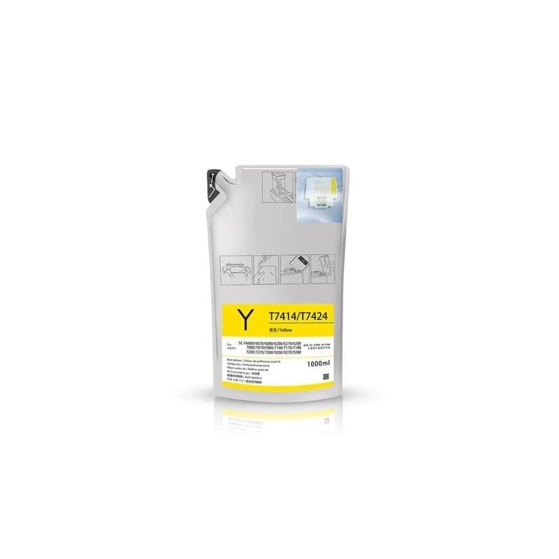 Epson T7414 Sac d'encre de sublimation générique jaune – Remplace C13T741400