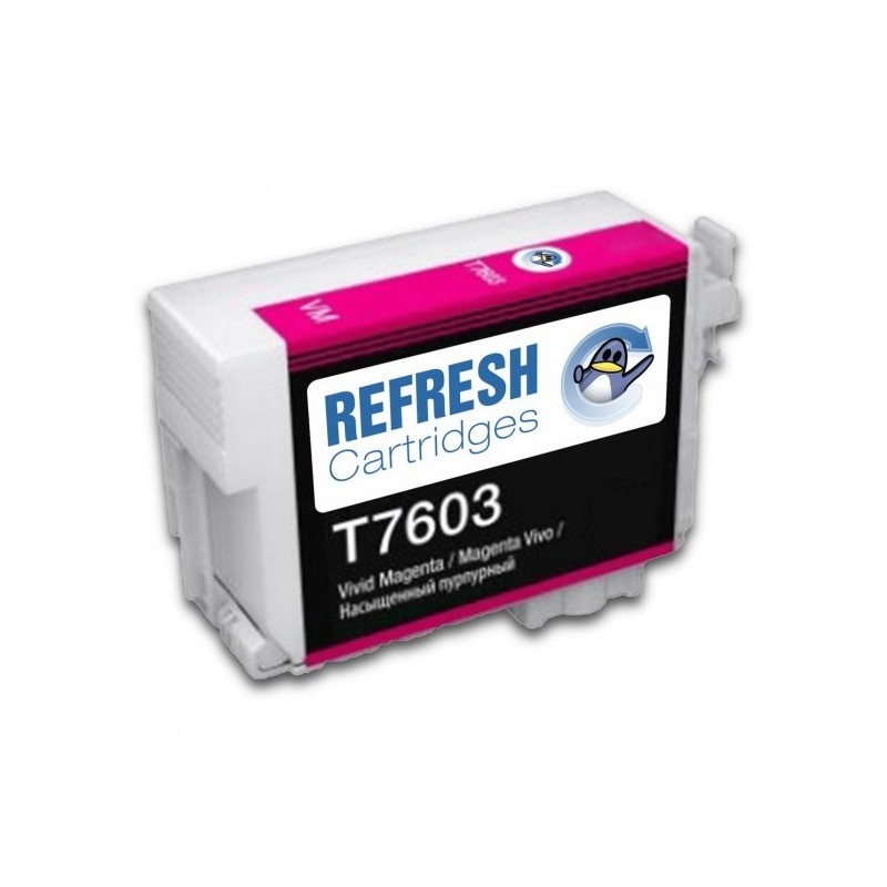 Epson T7603 Magenta Compatible Pigment Ink Cartridge - Replaces C13T76034010
