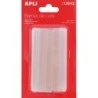 Apli Pack de 10 Bâtons Adhésifs Thermofusibles Ø11mmx10cm - Compatibles Pistolets Ø11mm - Précision et Nettoyage