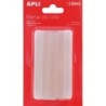 Apli Pack of 10 Hot Melt Adhesive Sticks Ø11mmx10cm - Compatible with Ø11mm Guns - Precision and Cleaning