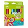 Pack Apli Color Sticks de 6 Temperas Solides de 6g en Couleurs Fluorées - Finition Satinée - Séchage Rapide - Effet Cire ou