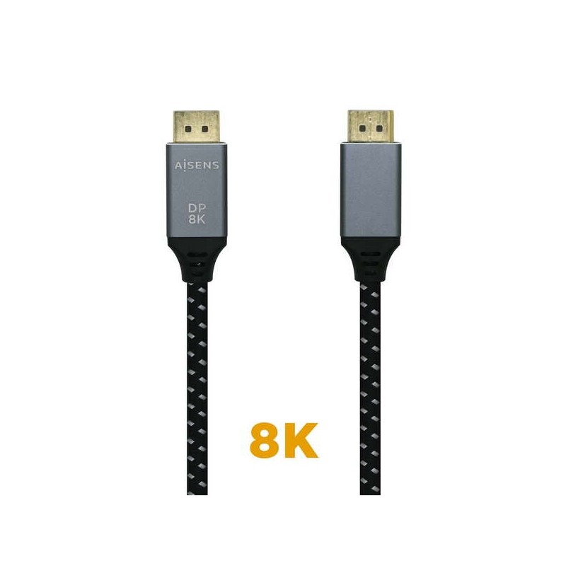 Câble Aisens DisplayPort 1.4 8K@60Hz 0,5 m - Gris - A149-0434