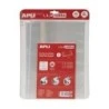 Apli Pack de 5 Forros para Libros 290mm de Polipropileno 75 micras - Solapa Autoajustable - Facil Forrado en 3 Pasos - Sin