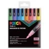 Posca PC3ML Pacote de 8 marcadores de tinta - Ponta cônica 0,9-1,3mm - Tinta à base de água - Resistente à luz - Ideal para