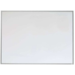 Nobo Pizarra Blanca Magnetica Pequeña con Marco de Aluminio 585x430mm - Borrado en Seco - Almohadillas Adhesivas - Ideal para