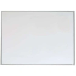 Quadro branco magnético pequeno Nobo com moldura de alumínio 585x430mm - Apagamento a seco - Almofadas adesivas - Ideal para