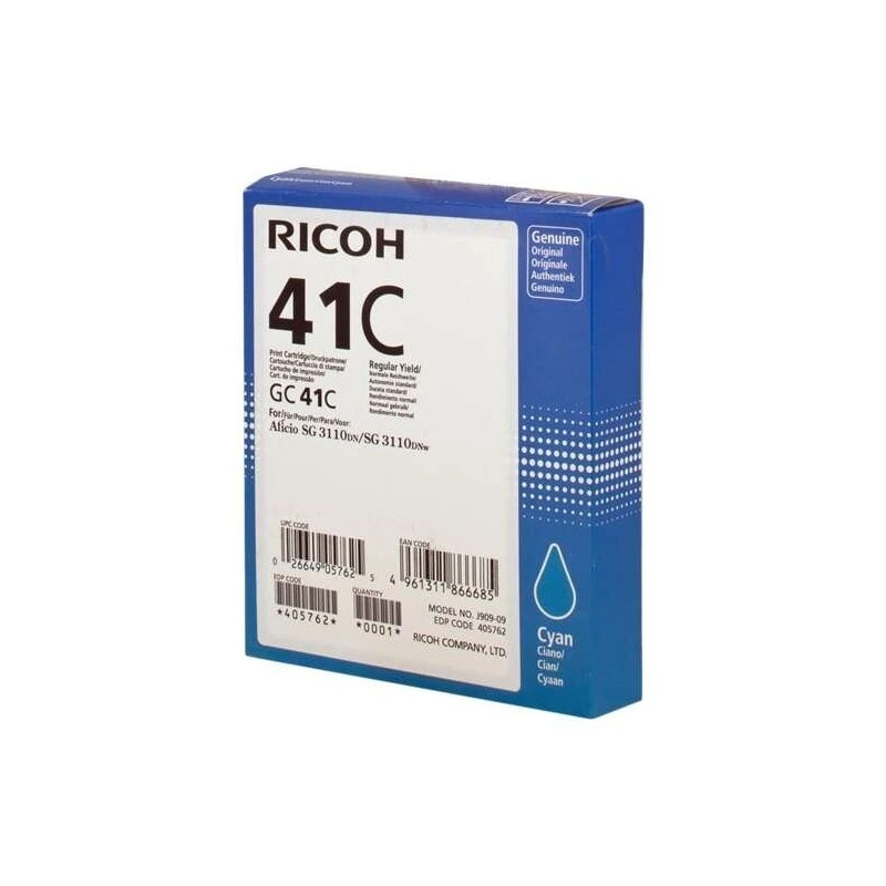 Ricoh GC41 Ciano Cartucho de Gel Original - 405762