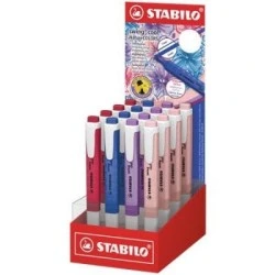 Stabilo Swing Cool Naturecolors Wildflower Display with 16 Markers - Flat Body - Chisel Tip - Line between 1 and 4mm