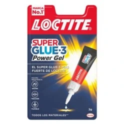 Loctite Superglue-3 Power Gel 3gr - Flexible and Extra Strong Instant Adhesive - Gel Formula Enriched with Rubber Particles