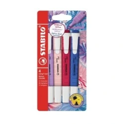 Stabilo Swing Cool Naturecolors Wildflower Pack with 4 Markers - Flat Body - Chisel Tip - Line between 1 and 4mm - Water-Based