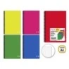 Golden Basic Pack de 5 Cahiers A4 80 Feuilles 90gr Quadrillage 4x4 - Idéal pour Étudiants - Couverture Polypropylène - Couleurs