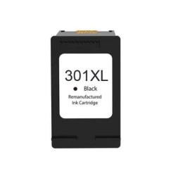 HP 301XL Black Remanufactured Ink Cartridge - Shows Ink Level - Replaces CH563EE/CH561EE