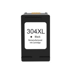 HP 304XL Black Remanufactured Ink Cartridge - Shows Ink Level - Replaces N9K08AE/N9K06AE