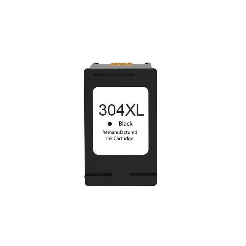 HP 304XL Black Remanufactured Ink Cartridge - Shows Ink Level - Replaces N9K08AE/N9K06AE