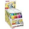 Display Edding 1200 com 10 pacotes de 30 marcadores - Ponta redonda - Tinta à base de água - Cores variadas clássicas, neon e