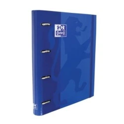 Oxford Europeanbinder Classic A4+ Ring Binder with 5x5 Grid Replacement - Extra Hard Cover - Elastic Closure - Navy Blue