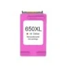 HP 650XL Couleur Cartouche d'encre Remanufacturée - Remplace CZ102AE