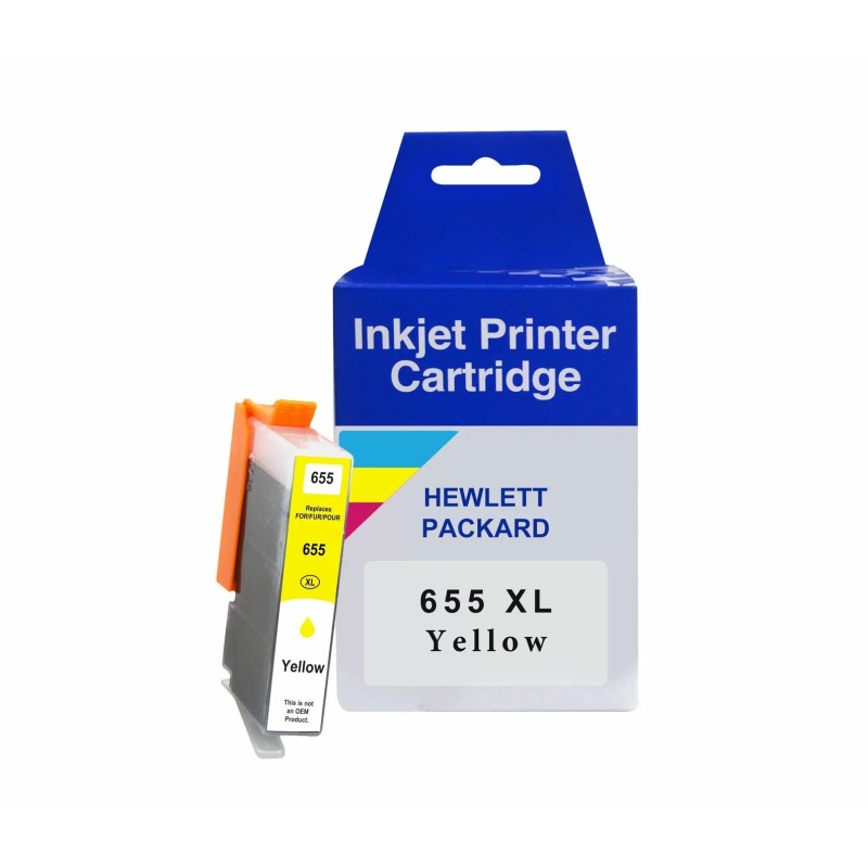 HP 655 Jaune Cartouche d'encre Générique - Remplace CZ112AE