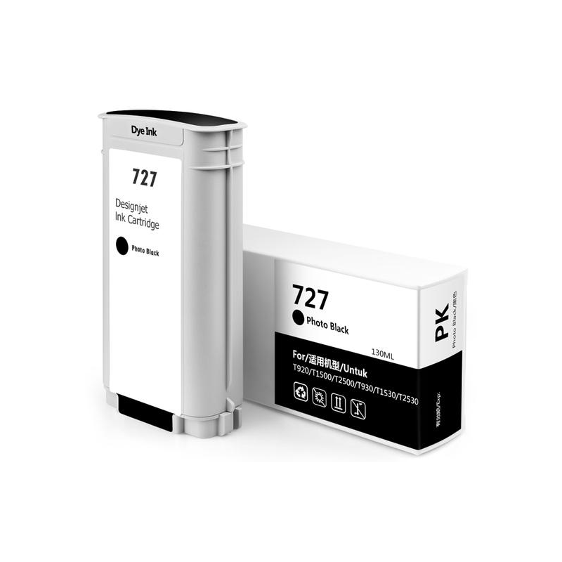 HP 727 Negro Mate Cartucho de Tinta Pigmentada Generico - Reemplaza B3P22A/C1Q12A