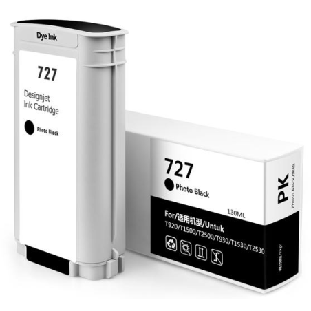 HP 727 Negro Mate Cartucho de Tinta Pigmentada Generico - Reemplaza B3P22A/C1Q12A