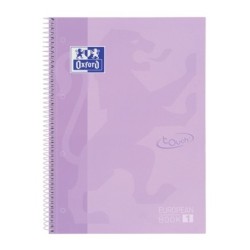 Cahier Oxford School Touch Europeanbook 1 A4+ 80 Feuilles Microperforées Quadrillage 5x5 mm - Couverture Extra Rigide - Couleur
