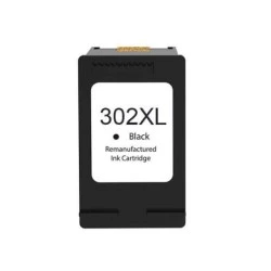 HP 302XL Black Remanufactured Ink Cartridge - Shows Ink Level - Replaces F6U68AE/F6U66AE