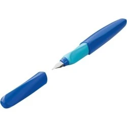 Pelikan Twist Refillable School Fountain Pen - M Point Stainless Steel Nib - Blue Body (814737)