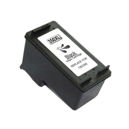 HP 350XL Noir Cartouche d'encre Remanufacturée - Remplace CB336EE/CB335EE