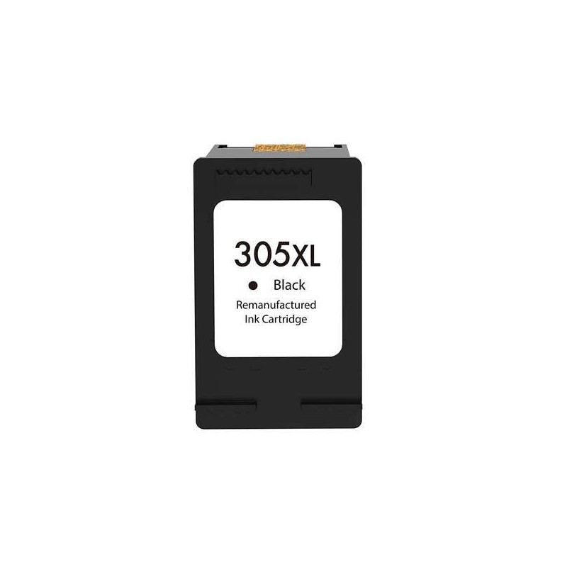 HP 305XL Tinteiro Preto Remanufaturado - Amostra Nível de Tinta - Substitui 3YM62AE/3YM61AE